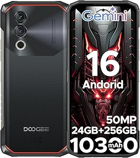 DOOGEE Blade 10 Power Android 16 Rugged Mobile Phone, 10300mAh 24GB+256GB/2TB Rugged Mobile, 6.6” NFC Smartphone, Camera …