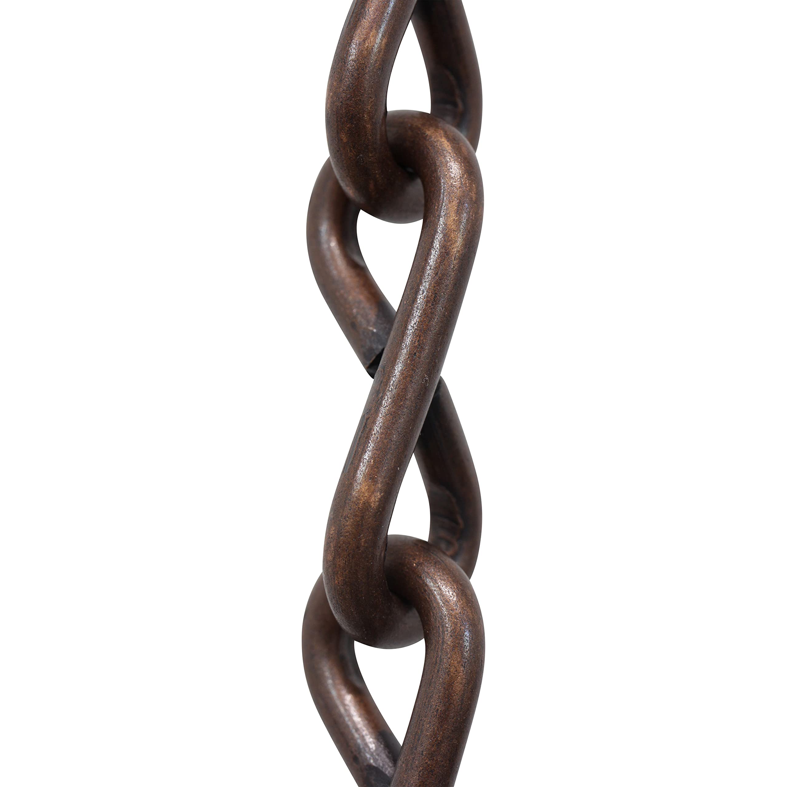 RCH Hardware CH-S50-06-AC Steel Basket Chain 5 Gauge, Antique Copper (1 Foot)
