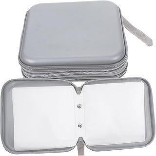 Homoyoyo 8 Pçs Bolsa De Embreagem Para CD Suporte Para Dvd Bolsa Quadrada Com Zíper Carteira Com Zíper Bolsas De Armazenamento Porta-Caixa Carteira Rígida Capa Para CD De Viagem Bolsa Para