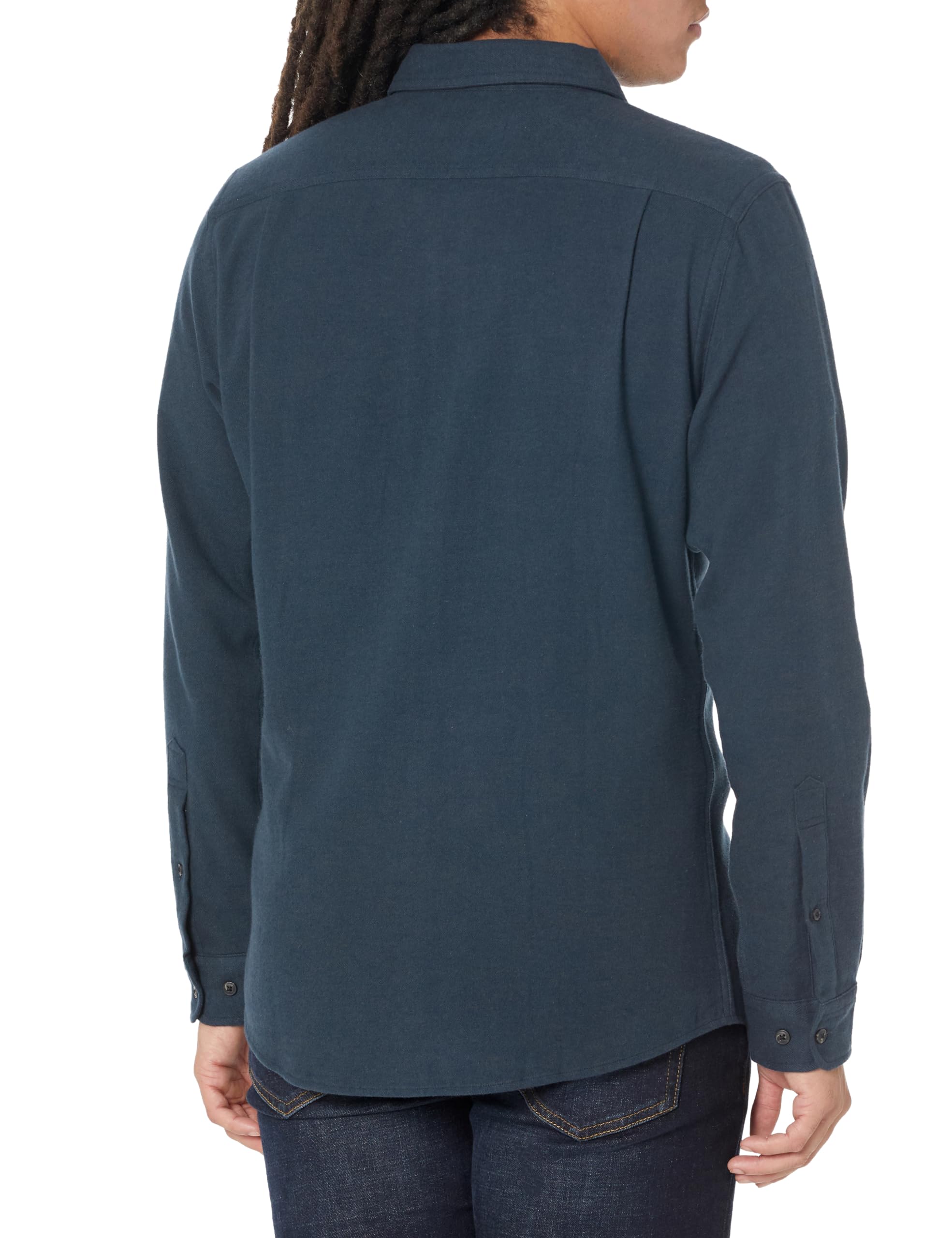 Amazon Essentials Camicia in Flanella con Due Tasche a Maniche Lunghe vestibilità Aderente Uomo
