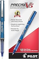 Vista 7 de PILOT, Precise V5, Bolígrafos de tinta líquida con tapa, punta extrafina 0.5 mm, rojo, paquete de 12