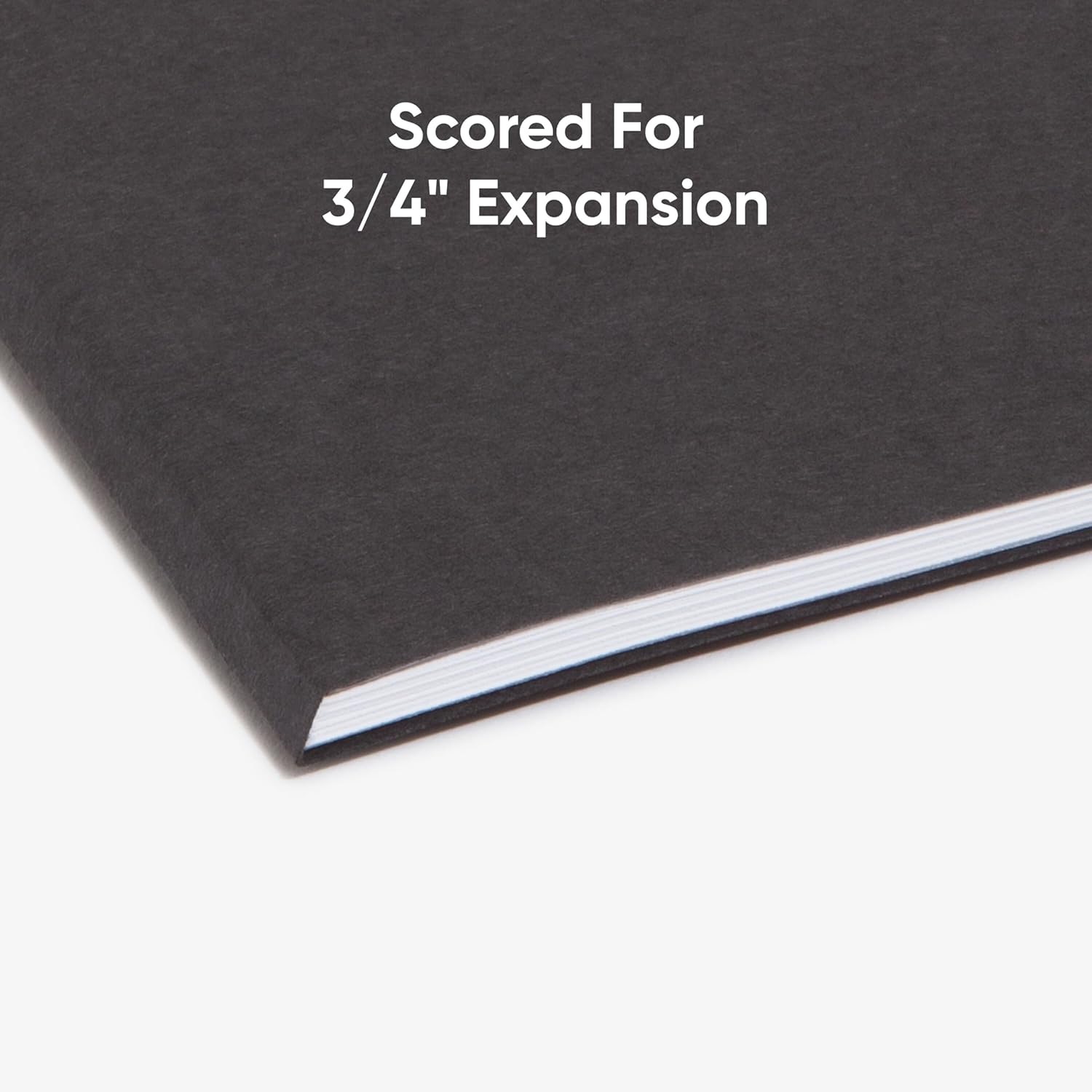 Smead Interior File Folder, 1/3-Cut Tab, Letter Size, Black, 100 per Box, Expandable File Folders for Filing Cabinet