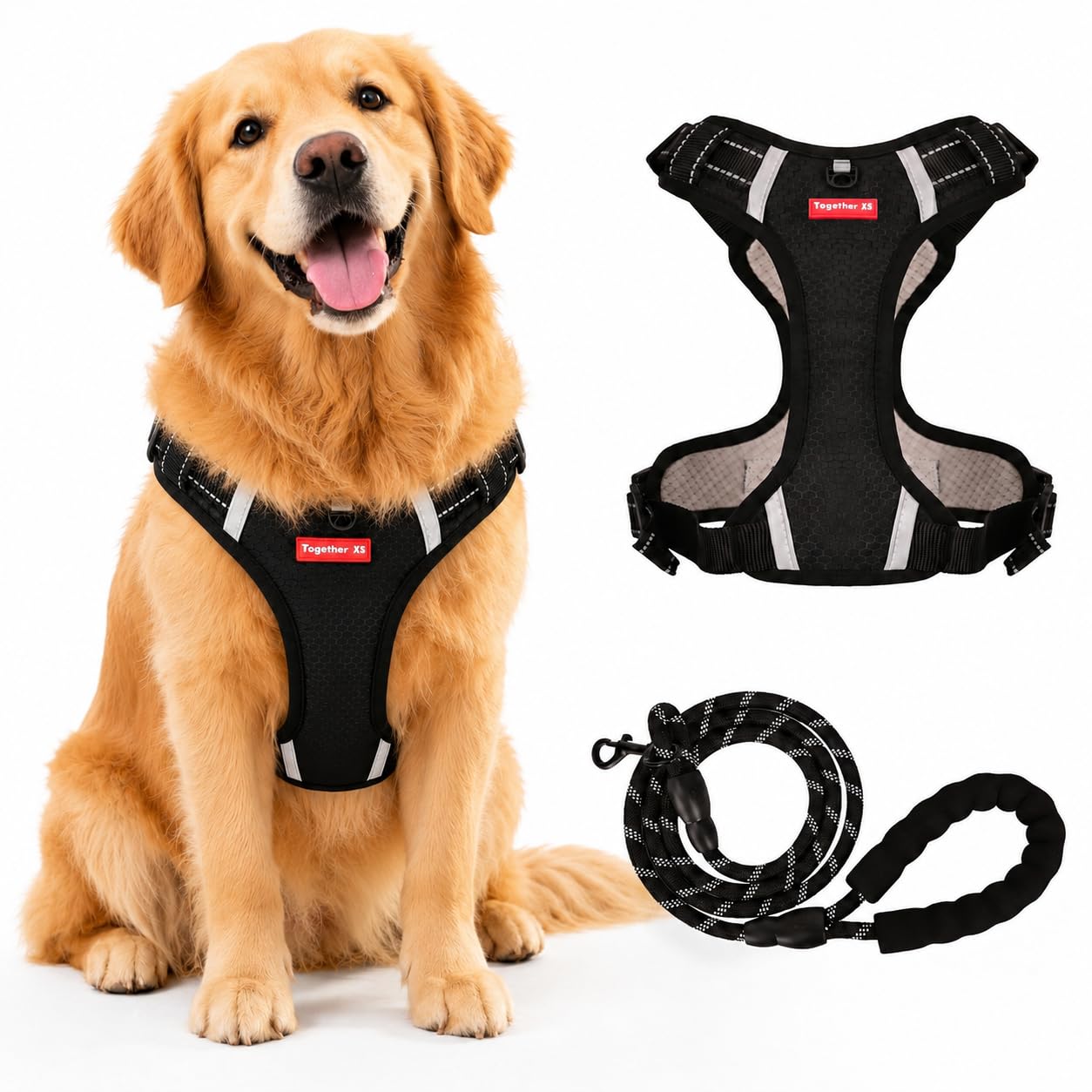 No Pull Dog Harness UK Adjustable Breathable Soft Padded Dogs Harness