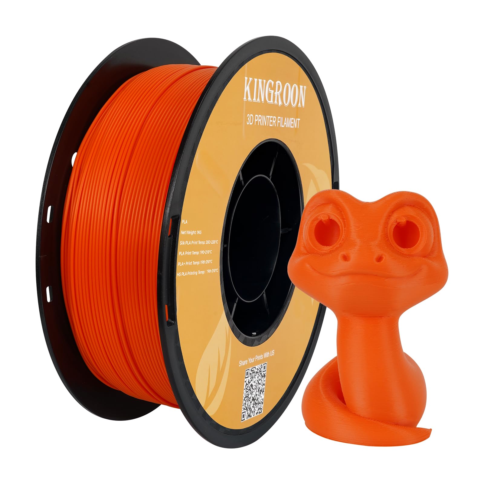 Kingroon High Speed PLA 3D Printer Filament 1.75mm, 3D Printer Rapid Filament for 30-600mm/s Hyper Printing Filament, Dimensional Accuracy +/- 0.03 mm