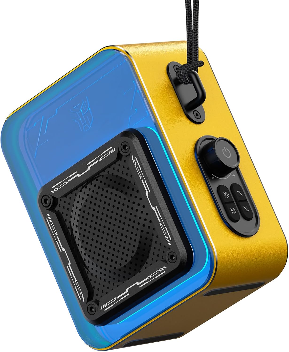 Portable Mini Party Speaker with Built-in Lights BT5.4 Small Speakers Bluetooth Wireless 1800Mah Long Playtime for Camping Party Festival Her Him(Yellow) Portable Mini Party Speaker with Built-in Lights BT5.4 Small Speakers Bluetooth Wireless 1800Mah Long Playtime for Camping Party Festival Her Him(Yellow)