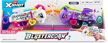 Zuru X-Shot Blastercorn Double Rizz Blastercorn with 32 Darts (Pack of 2)