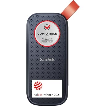 SANDISK Portable SSD 2TB (External SSD 2.5 inch, up to 800 MB/s read, robust drive up to 2 m, robust attachment strap made of