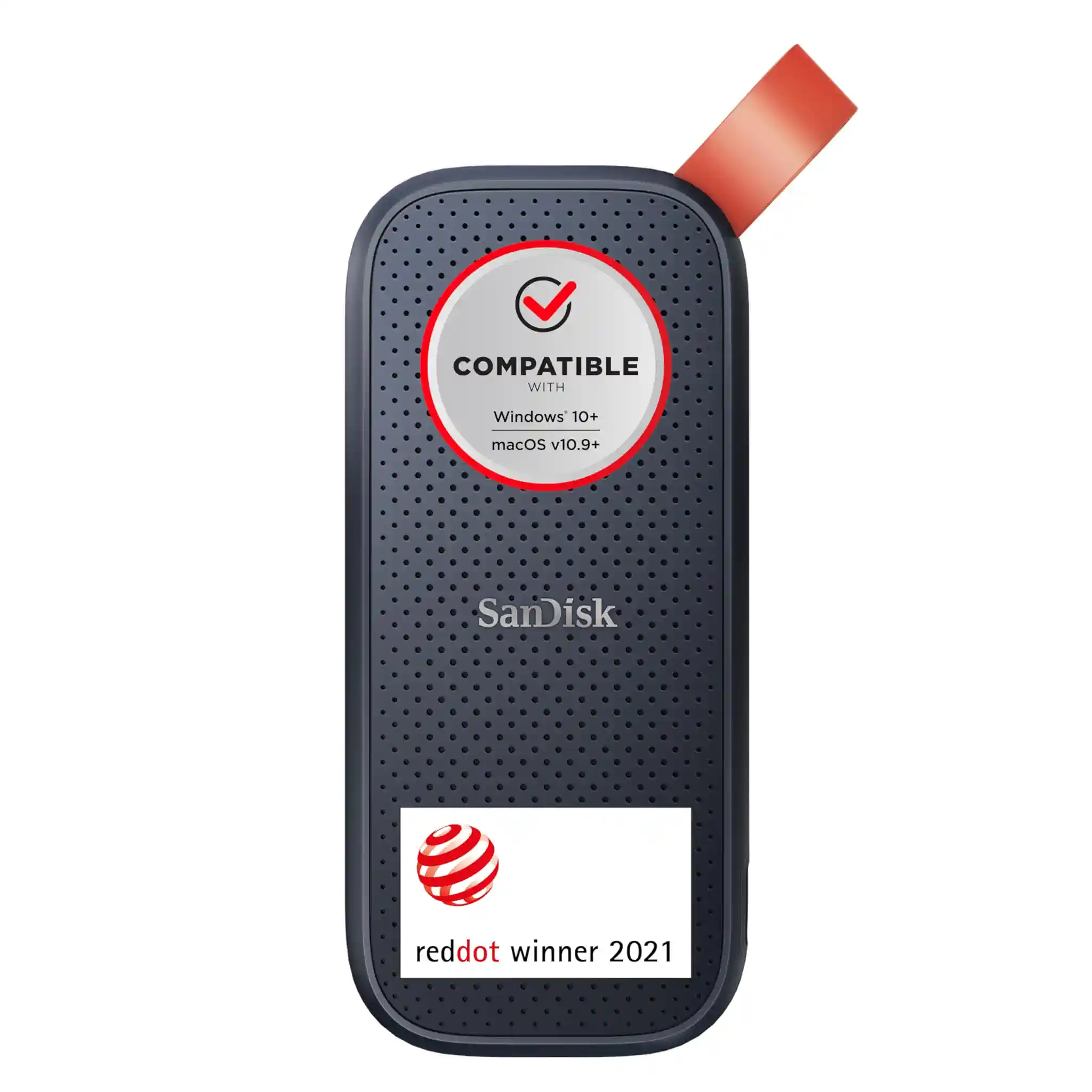 SanDisk Portable SSD 2 TB (externe SSD 2,5 Zoll, bis zu 800 MB/s Lesen, robustes Laufwerk bis zu 2 m, robuste Befestigungsschlaufe aus strapazierfähigem Gummi) Schwarz