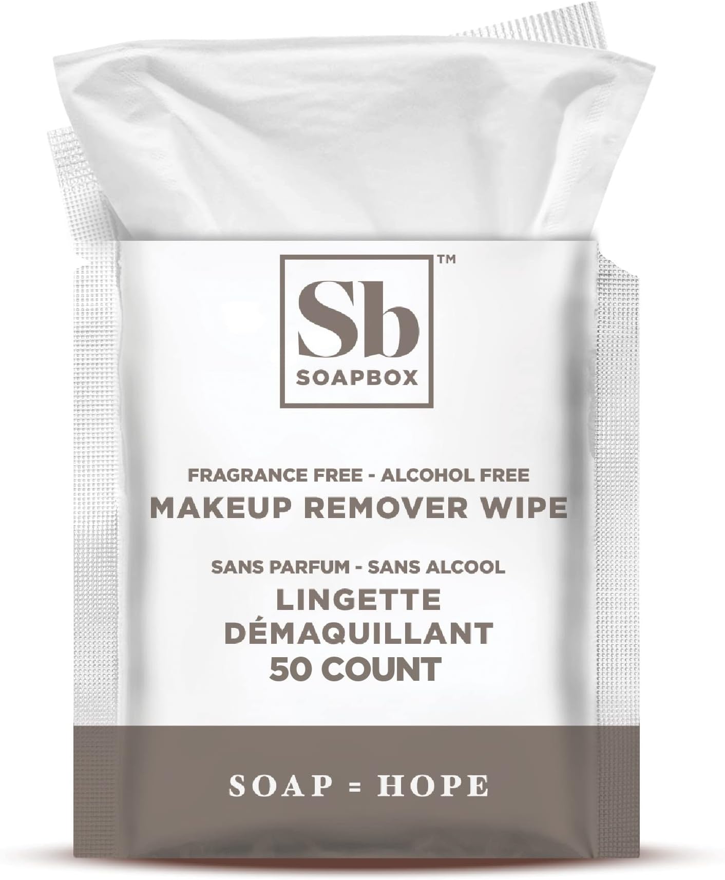 Fragrance-Free Makeup Remover Wipes - Gentle Facial Cleansing Wipes for Dirt and Oil, Alcohol Free Makeup Remover Pads 50 Count