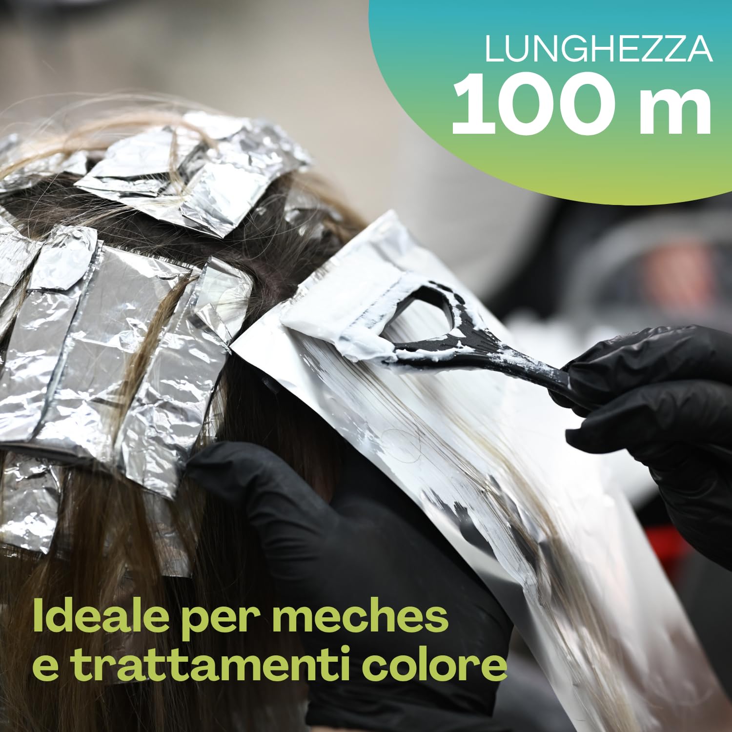 Virsus 12 Rotoli Carta Stagnola Rotolo Alluminio altezza 12cm lunghezza 100 m meches parruchieri estetica carta argentata asporto bar copri bicchiere