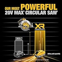 Vista 7 de DEWALT Sierra circular inalámbrica sin escobillas de 20 V MAX XR de 7-1/4 pulgadas, solo herramienta (DCS590B)