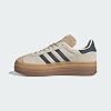 Tenis adidas Gazelle Bold para Mujer, Blanco Crema/Añil Nocturno, Talla 9 3