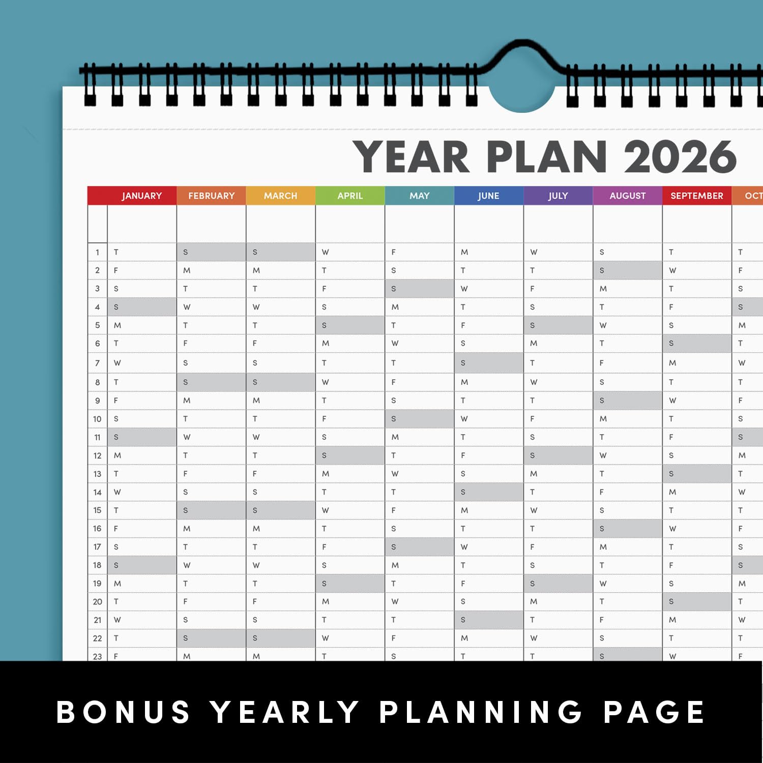 Snapklik.com : PAPERAGE 2026 Calendar, 12 Months (January 2026 ...