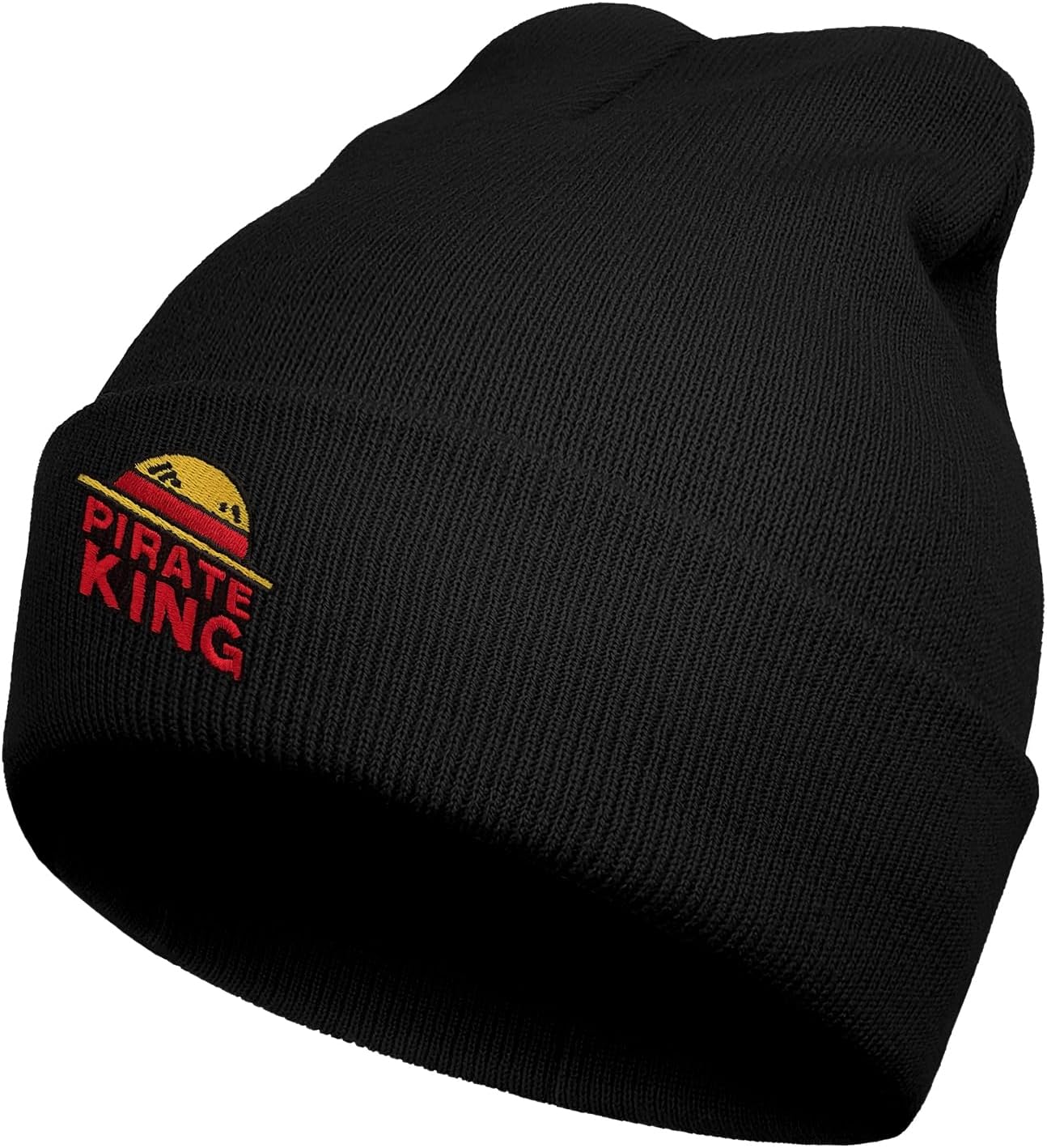 KoesnbreCool Embroidered Skull Beanie Hats for Men and Women, Winter Black Gothic Fashion Knit Hat Gift