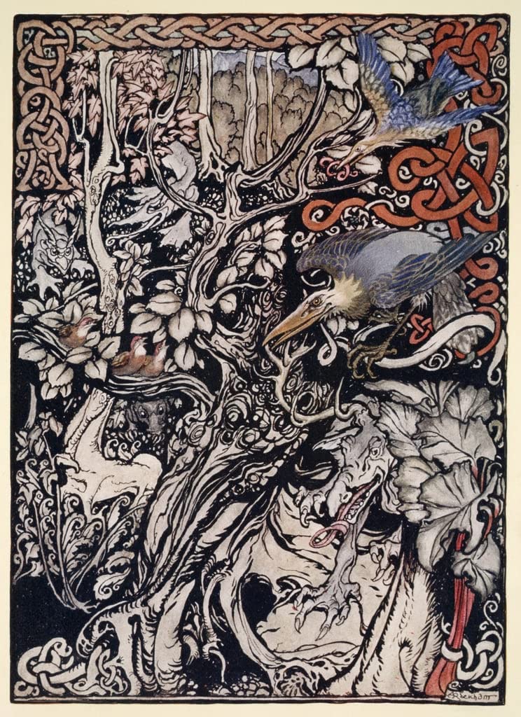 Affiche Décorative Créatures Sauvages Grand Format 60x90cm Arthur Rackham