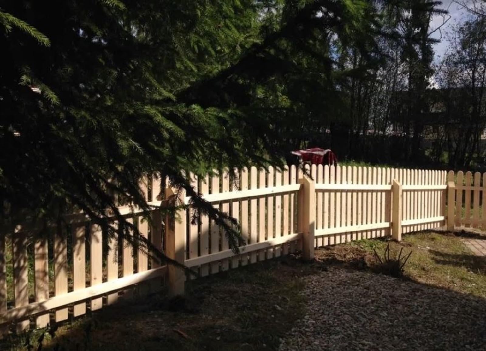 QLS 1 asse per recinzione, 120 cm, in legno di pino/abete rosso, piallato, recinzione da giardino