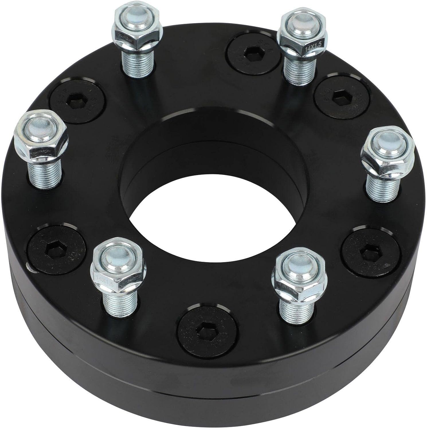 4Pcs 2" 5x5 to 6x5.5 Wheel Adapters fit for Jeep for Dodge for GMC for Chevrolet,5x127mm to 6x139.7mm Wheel Spacers Adapters Bore 78.1mm with 14x1.5 Studs