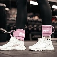 Vista 6 de BREAKING LIMITS Correas de tobillo para máquinas de cable para mujeres, juego de correas de tobillo para glúteos, accesorios de tobillo