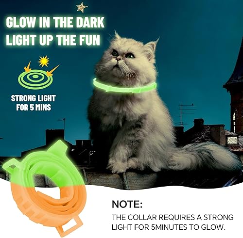 Miniatura 3 de VICSOM Collar calmante para gato, collar calmante de gato luminoso, collar calmante de feromonas para gatos, impermeable, alivio de la ansiedad,