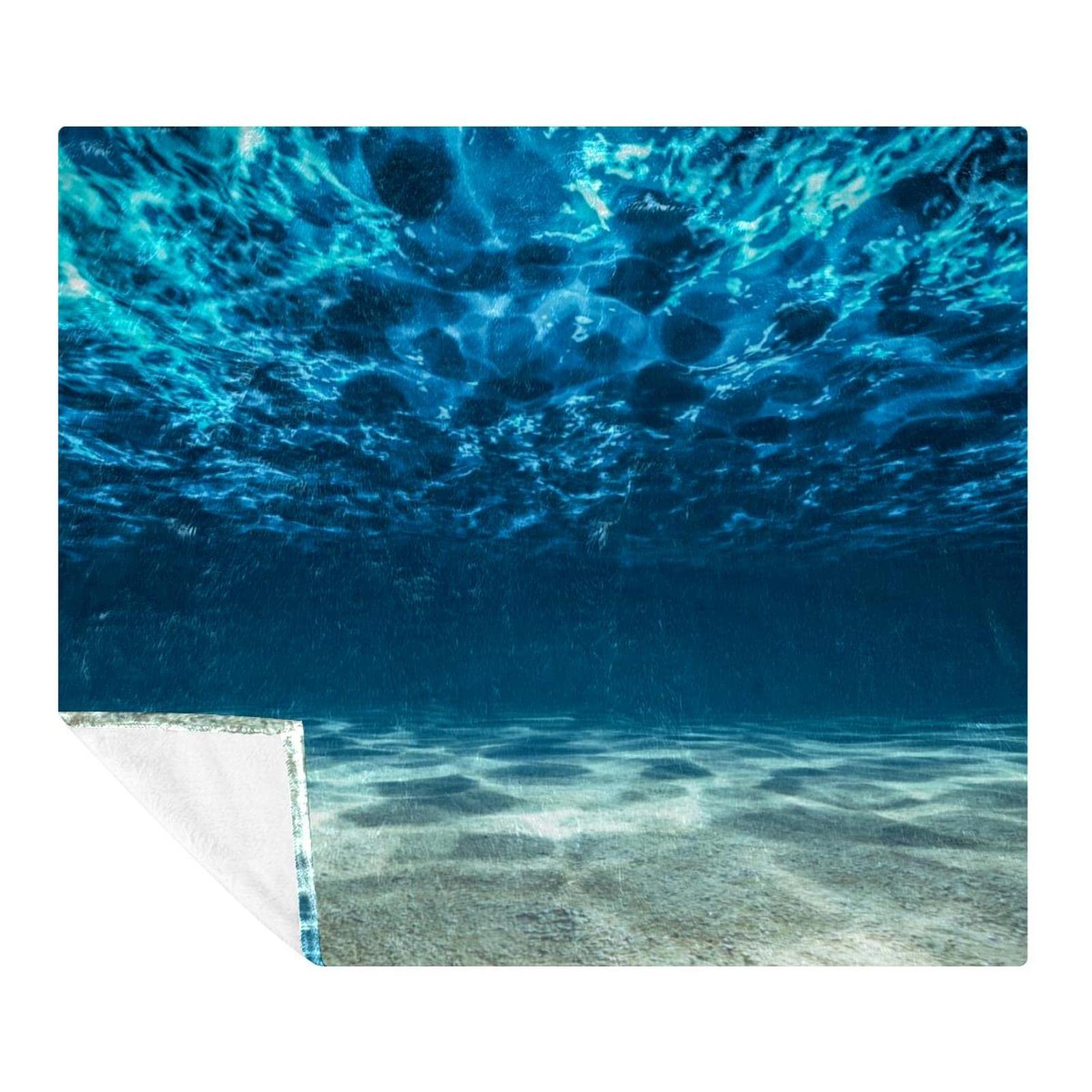 Plaid couverture océan 150x200cm microfibre polaire canapé lit voyage