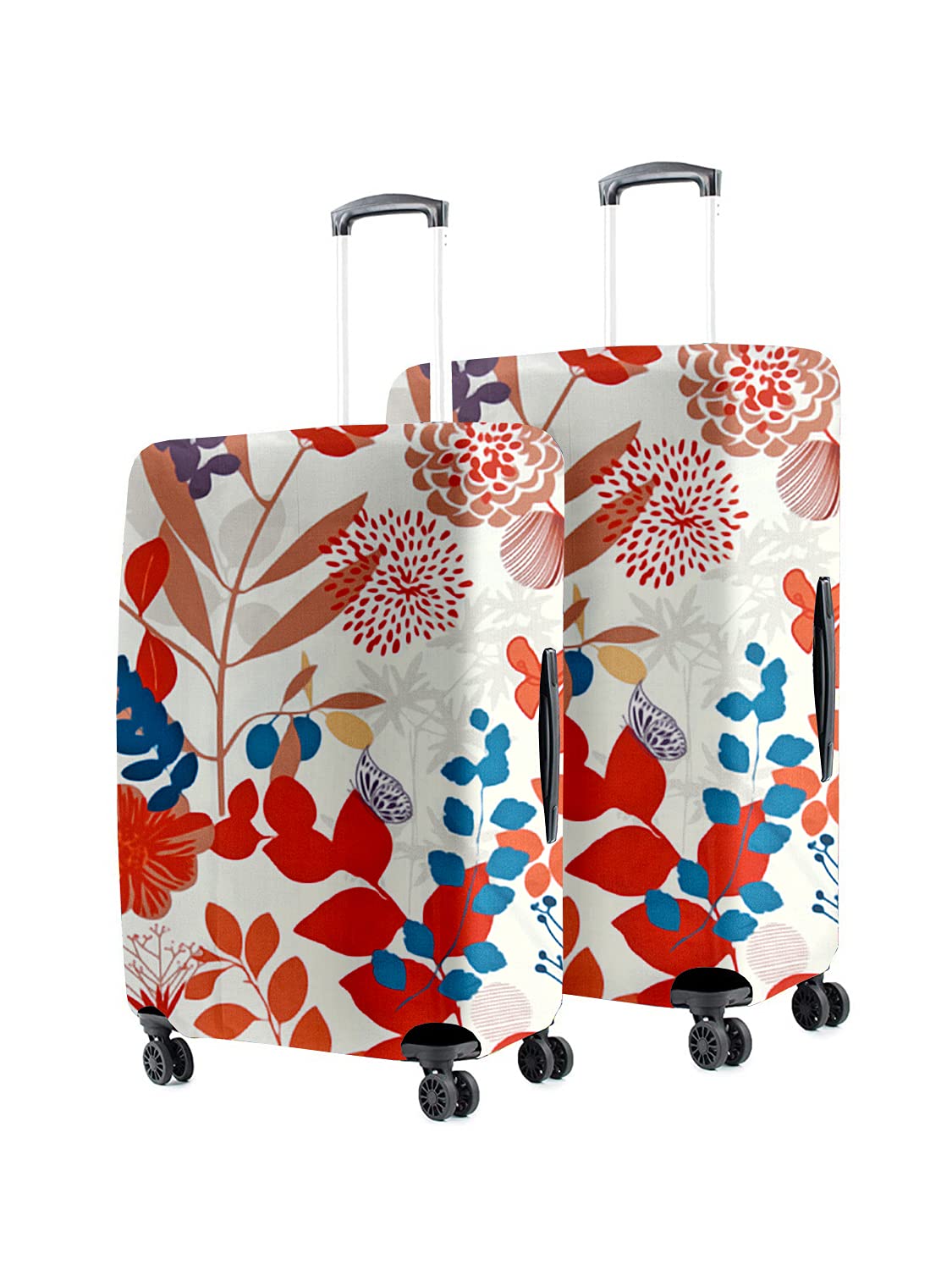 cortina Eco Friendly Spandex 55 cm (20 Inch) and 65 cm (24 Inch) Protective Luggage Cover Small Fits 18-22 Inch Medium Fits 22-26 Inch-Pack of 2-Red-picture-12