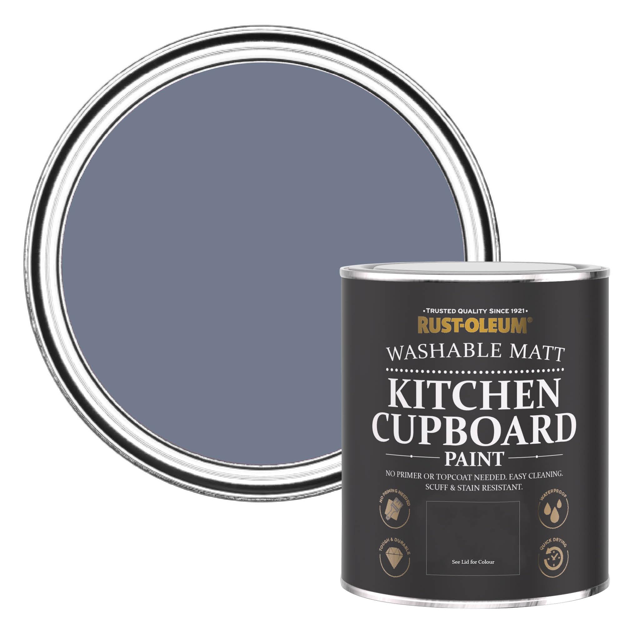 Rust-Oleum Blue Kitchen Cupboard Paint in Matt Finish - Hush 750ml