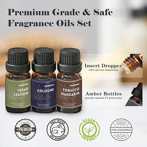 Miniatura 5 de AmaKane Aceites aromáticos, aceites esenciales masculinos para hombres, aromas de velas para hacer velas, aceite aromático para fabricación de
