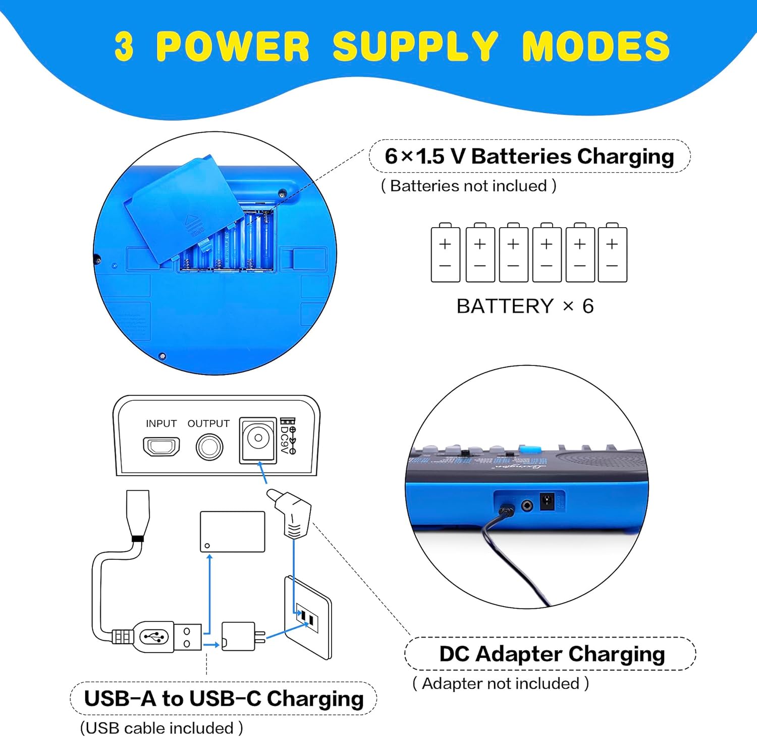 Lexington EK3282 32-Key Mini Electric Digital Portable Keyboard Piano Musical Gift for Kids (Black) - Image 6
