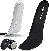 Comfort Shoe Insoles for Men and Women, Super Light & Thin Shoe Sole, Soft & Shock Absorbing Sole, Insoles for Hiking, Sports, Work, Black, 44-47 EU