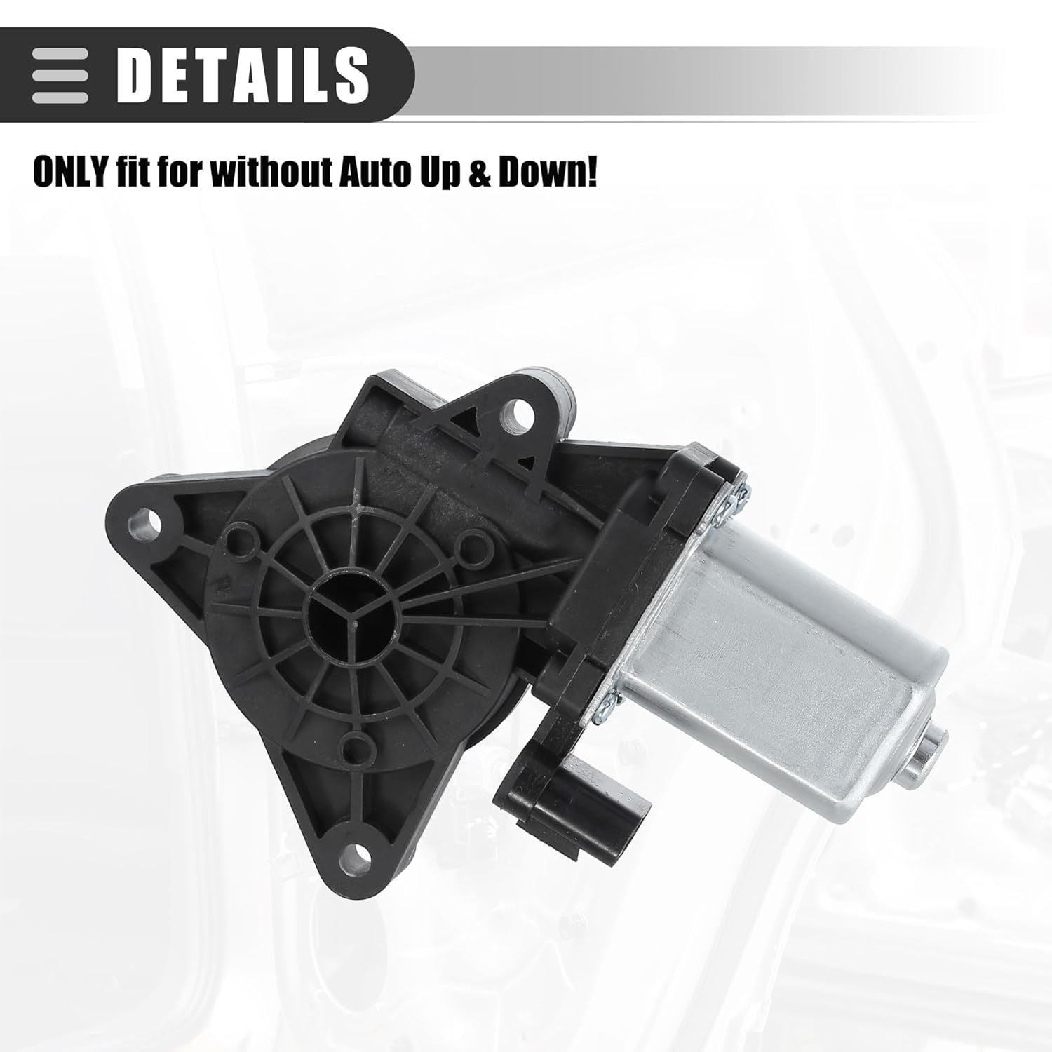 Motoforti Power Window Motor, Front Right Power Window Motor, for Hyundai Tucson 2016-2020, Metal, No.82460D3000, Black
