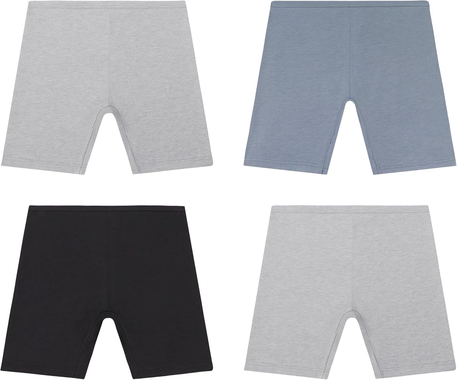 Hanes Girls Play Shorts, Cotton Stretch Play Shorts for Girls, Pull-on Shorts, Assorted Solids, Multipacks - Image 2