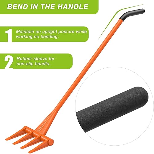 Vista 20 de Dolibest 28'' Demo Bar 2-Tine Wrecking Bar, Heavy Duty Pallet Buster with Handle, All-Steel Handle Wrecking Pry Bar, Deck Board Removal Efficient