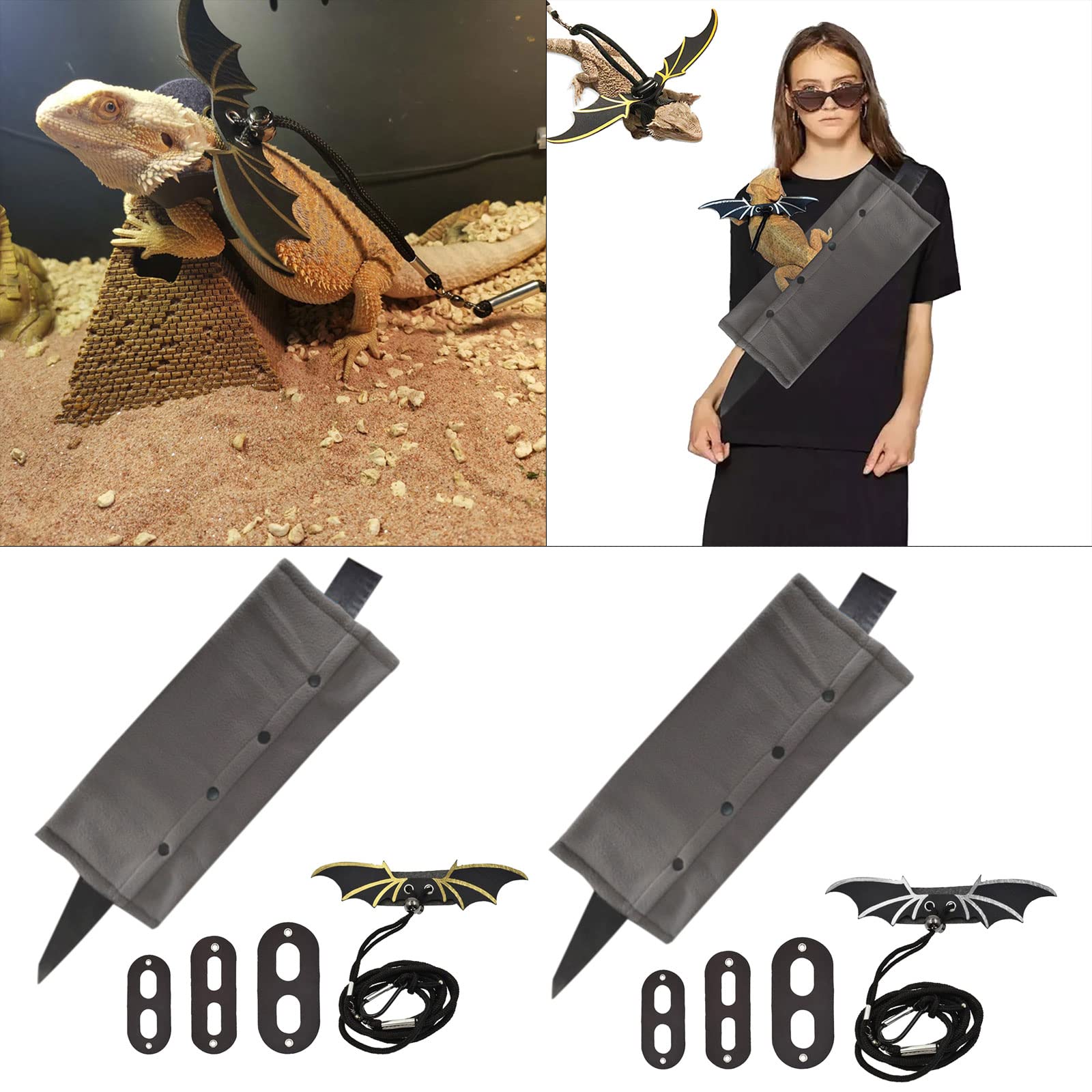 Dragón barbudo para transportador que camina con accesorios de dragón barbudo + para entrenamiento con bolsa de transporte