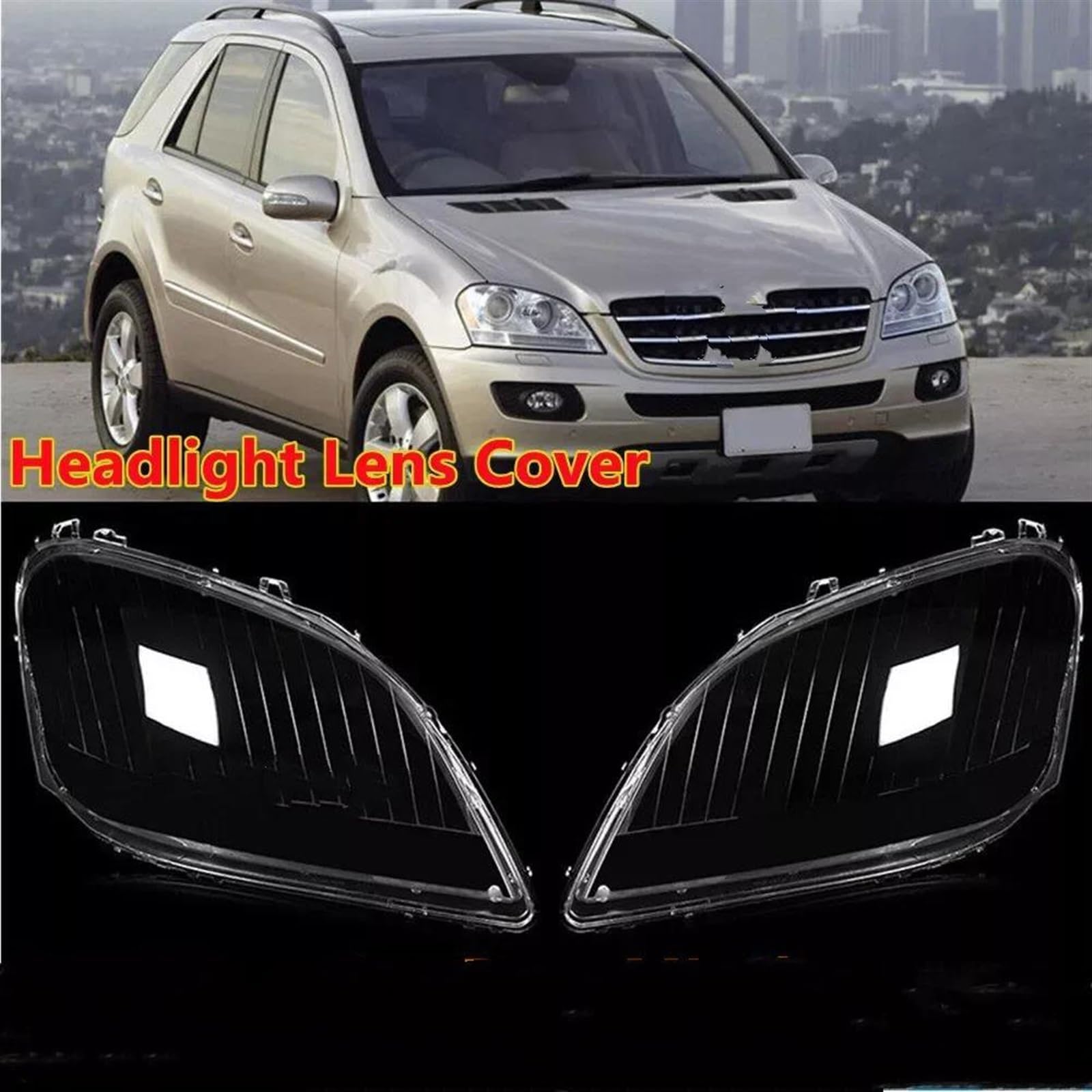 Amazon | 車のヘッドライトレンズシェル Compatible With W164 For 