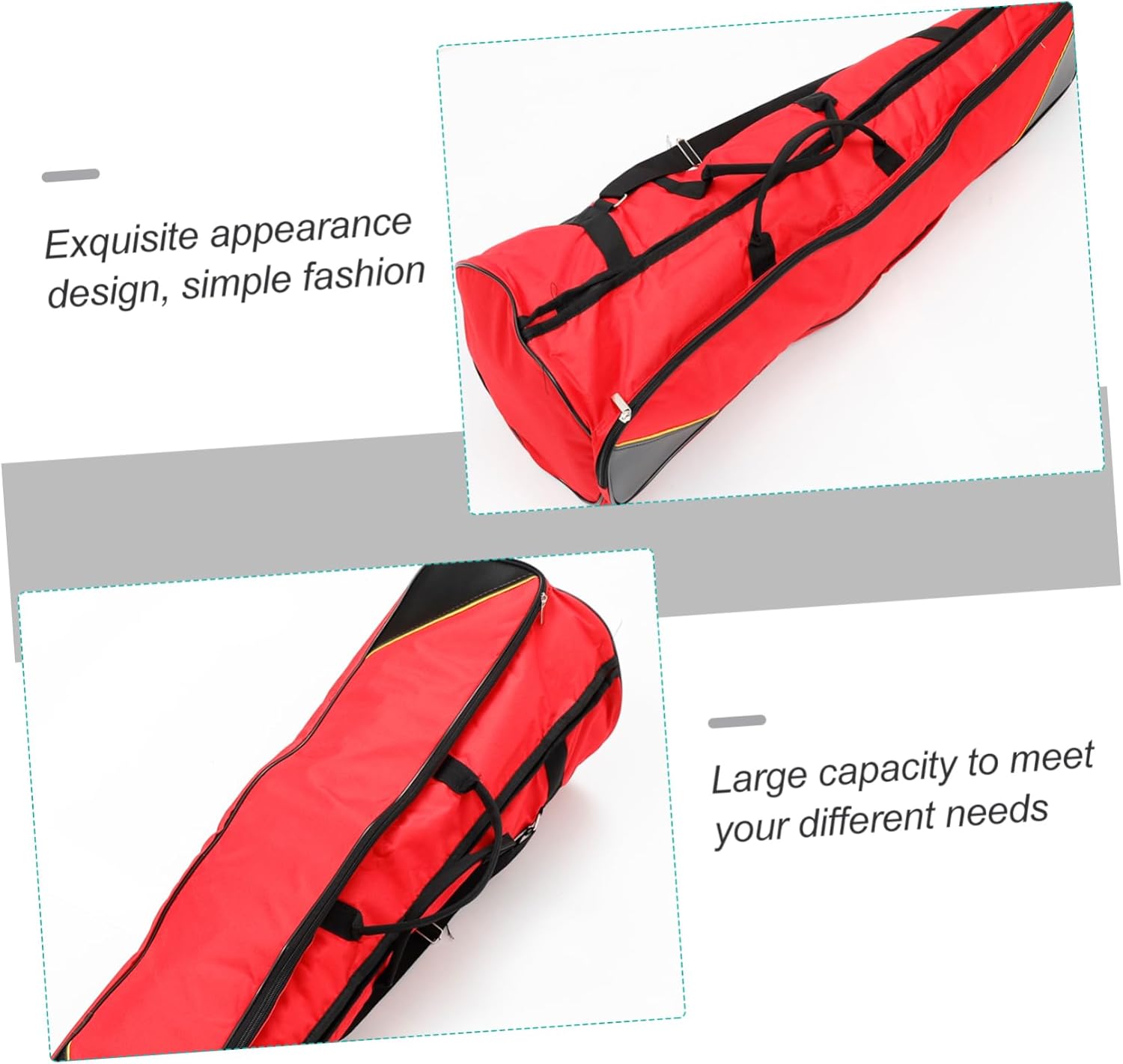 GALPADA Capacity Trombone Bag Oxford Cloth Trombone Carrying Case Red and Padded Protection