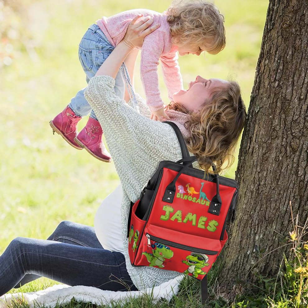 Image of Personalized-Dipaer-Backpack for Baby-Boys Diaper Bag with-Name as Gift-for-Baby Mommy-Backpack