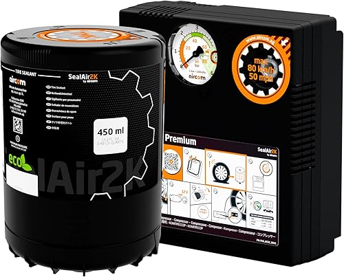 Sealair2k Aircom - Kit de movilidad de neumáticos de automóvil, reparación de pinchazos de neumáticos de emergencia, 5903707591084, reemplazo