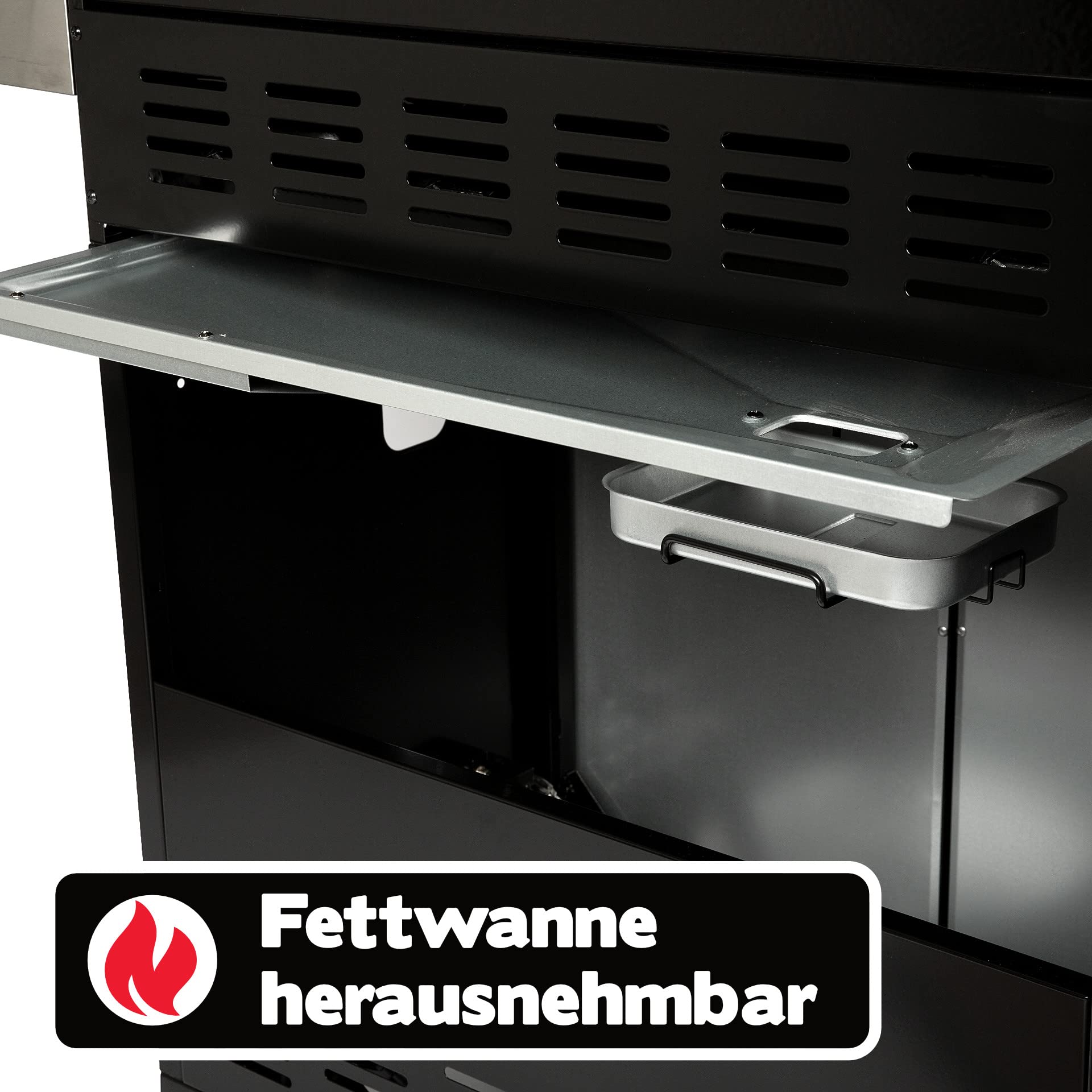 TAINO BLACK 3+1 Gasgrill 3 Brenner mit Seitenkocher und Keramik Sear-Burner Seitenbrenner Matt Schwarz