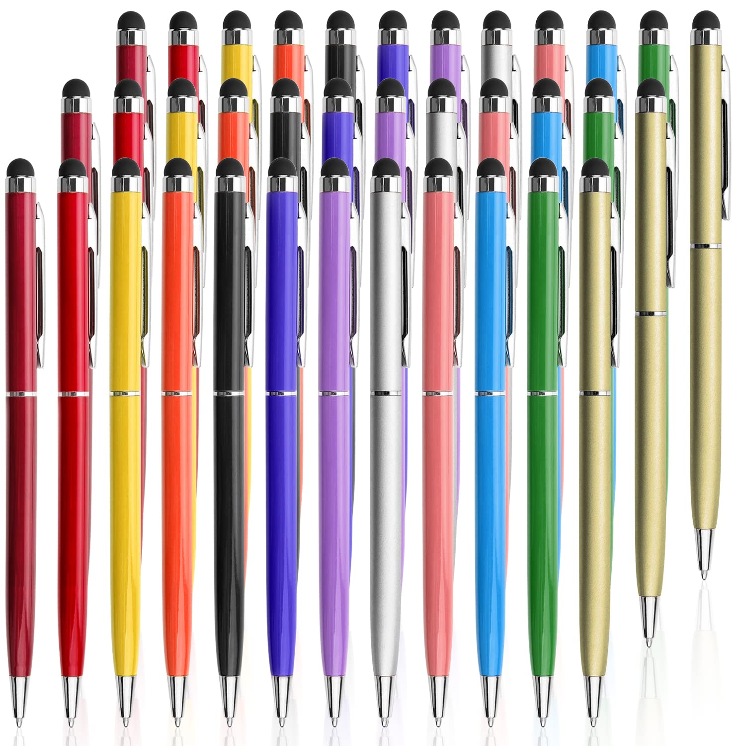 innhom 36 Pack Stylus Pens for Touch Screens Stylus Pen for iPad 2 in 1 Stylists Pens and Black Ink Ballpoint Pens Compatible with iPad iPhone Tablets
