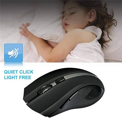 Miniatura 3 de XBOSS L7 - Ratón óptico inalámbrico con Bluetooth de 6 botones para computadora PC mouse con adaptador USB Mause para OS Windows Mac Linux Ps2 Ps3