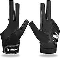 Vista 10 de YFY Billiard Pool Gloves for Left Hand 3 Finger, Splicing Process, Snooker Cue Sport Glove Popular Sizes for Men & Women