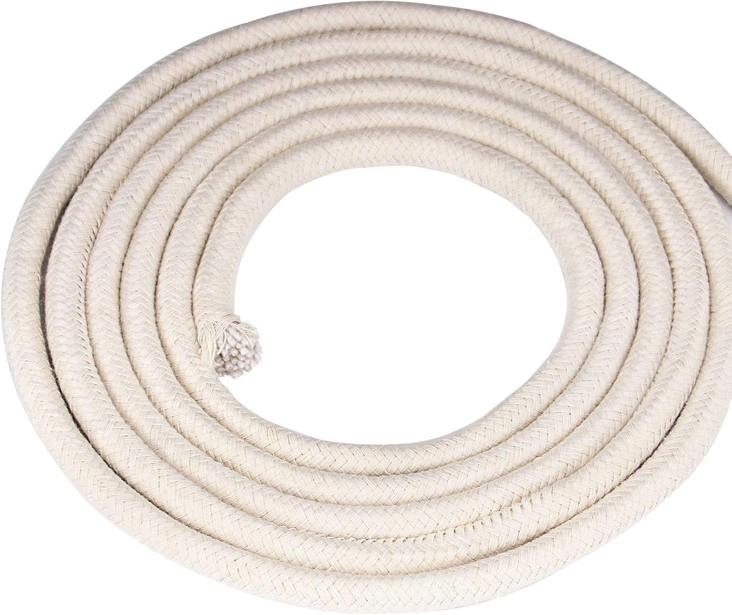 HOZEON 3/8 Inch x 164 Feet Natural Cotton Rope, White Heavy Duty Clothesline Cord Craft Knitting Thread String Wall Hanging Rope for Plant Mirror Garden DIY Decoration Hanger