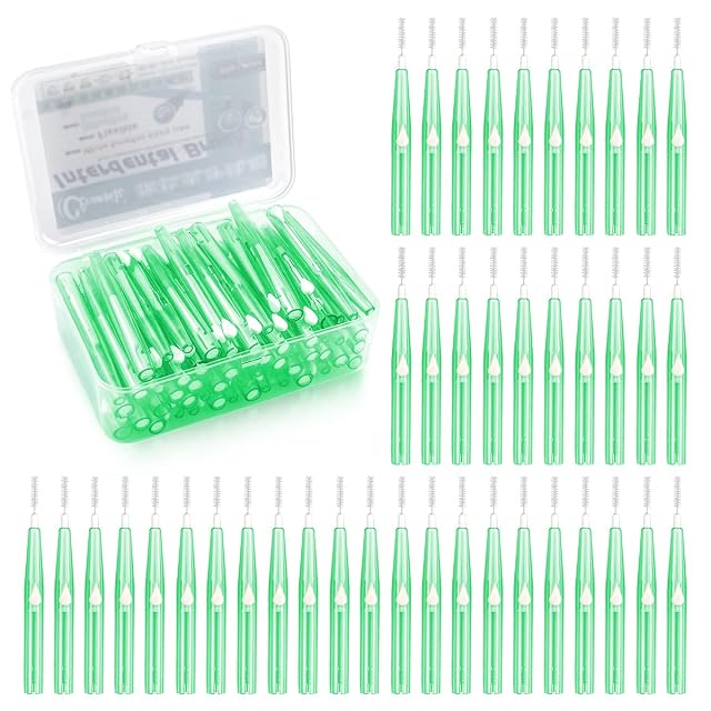 60PCS Floss Brush Adult Interdental Brush Push-Pull Type Tooth Cleaning Tool Soft Toothpick Cleaners Oral Dental Hygiene Brush
