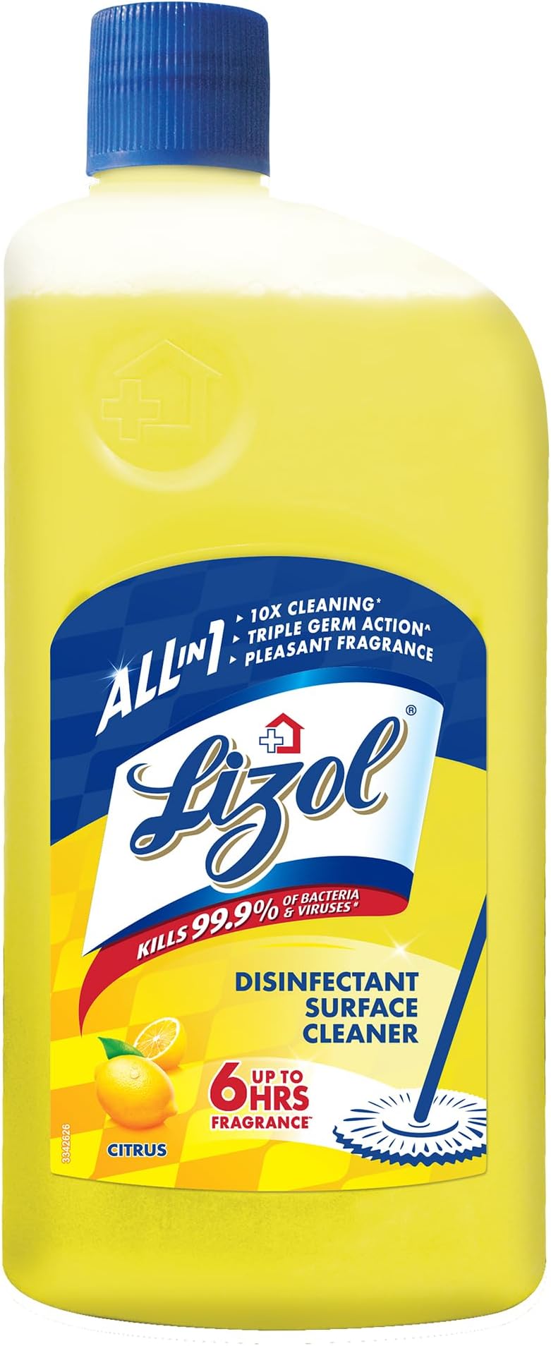 Disinfectant Surface & Floor Cleaner Liquid, Citrus - 1 Litre | Suitable for All Floor Cleaner Mops | Kills 99.9% Germs| India's #1 Floor Cleaner