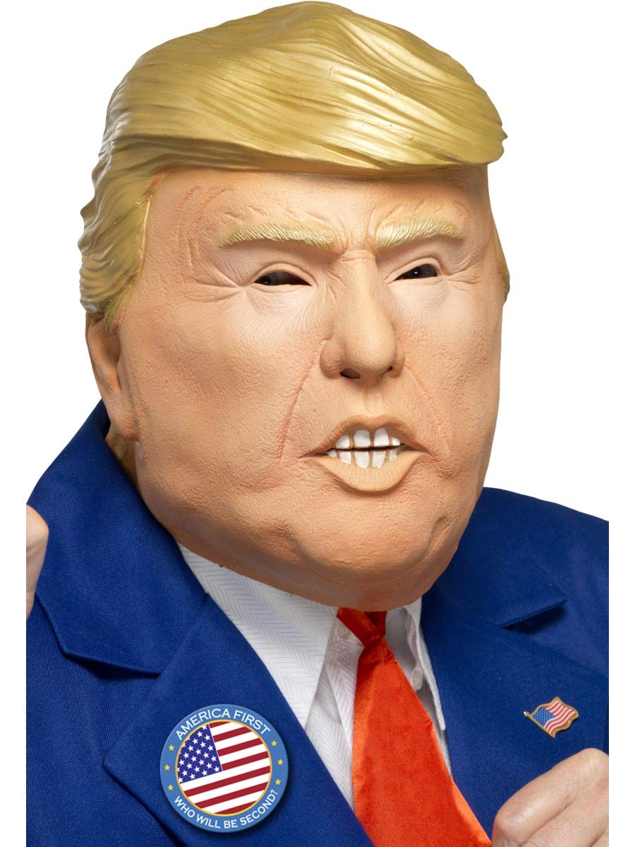 Smiffys Careta de presidente,Color carne,de látex, cabeza completa Halloween, Carnaval
