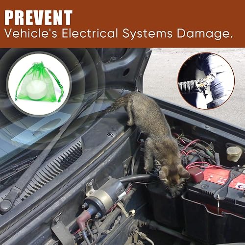 Miniatura 4 de SEEKBIT Paquete de 15 Repelentes de Ardilla Menta  Repelente de ratones para roedores y ardillas, Blanco