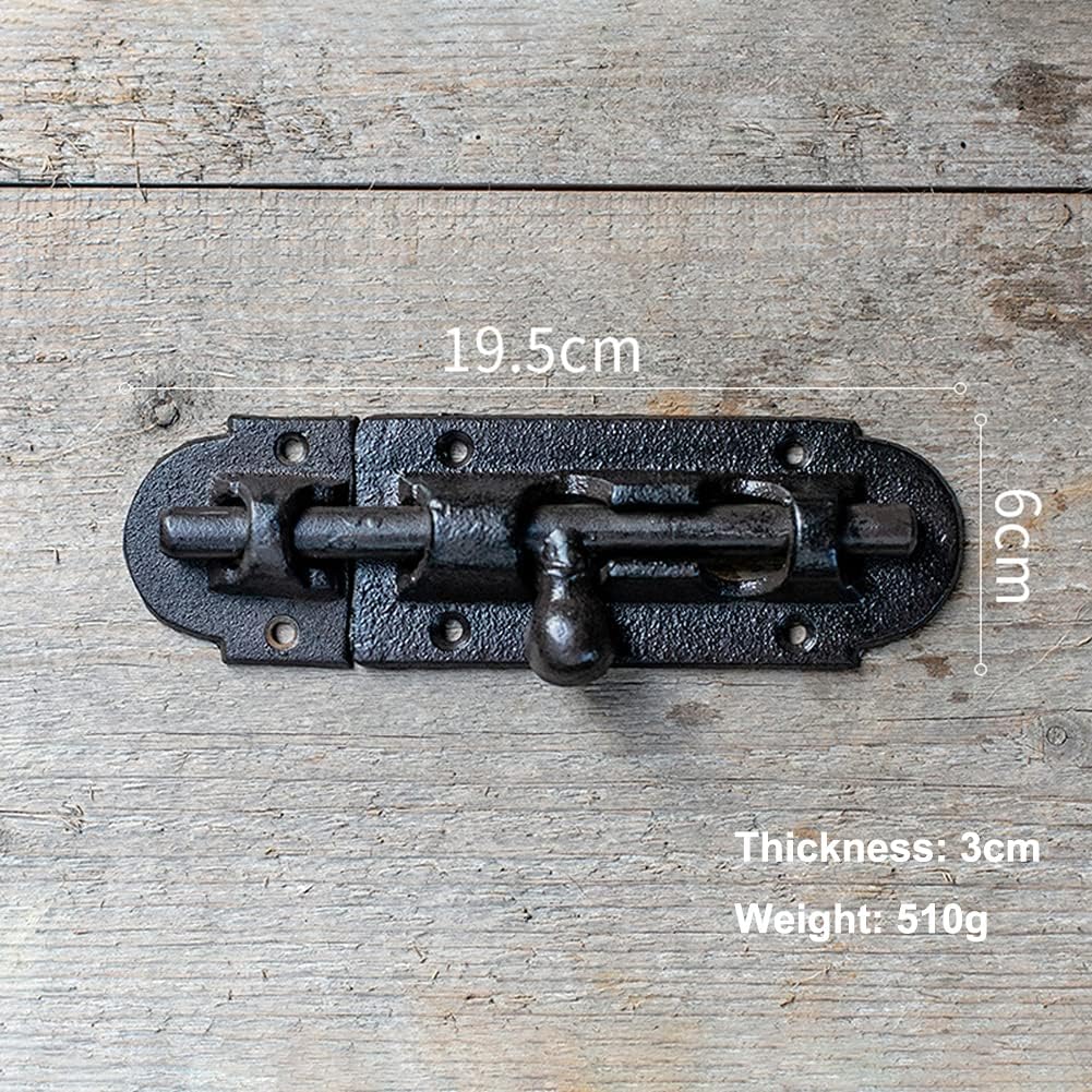 Zinc Alloy Door Lock,Stainless Steel Latch Lock，Portable Door Lock, Antique Barrel Bolt Buckle, Heavy Duty Slide Bolt Latch,Vintage Solid Brass Thickened Door Latch, Furniture Latch Slide Door Lock wi