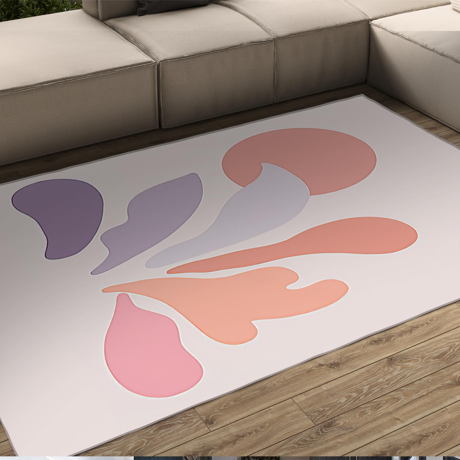 Tapis minimalistes modernes lavables grand format 180x240cm