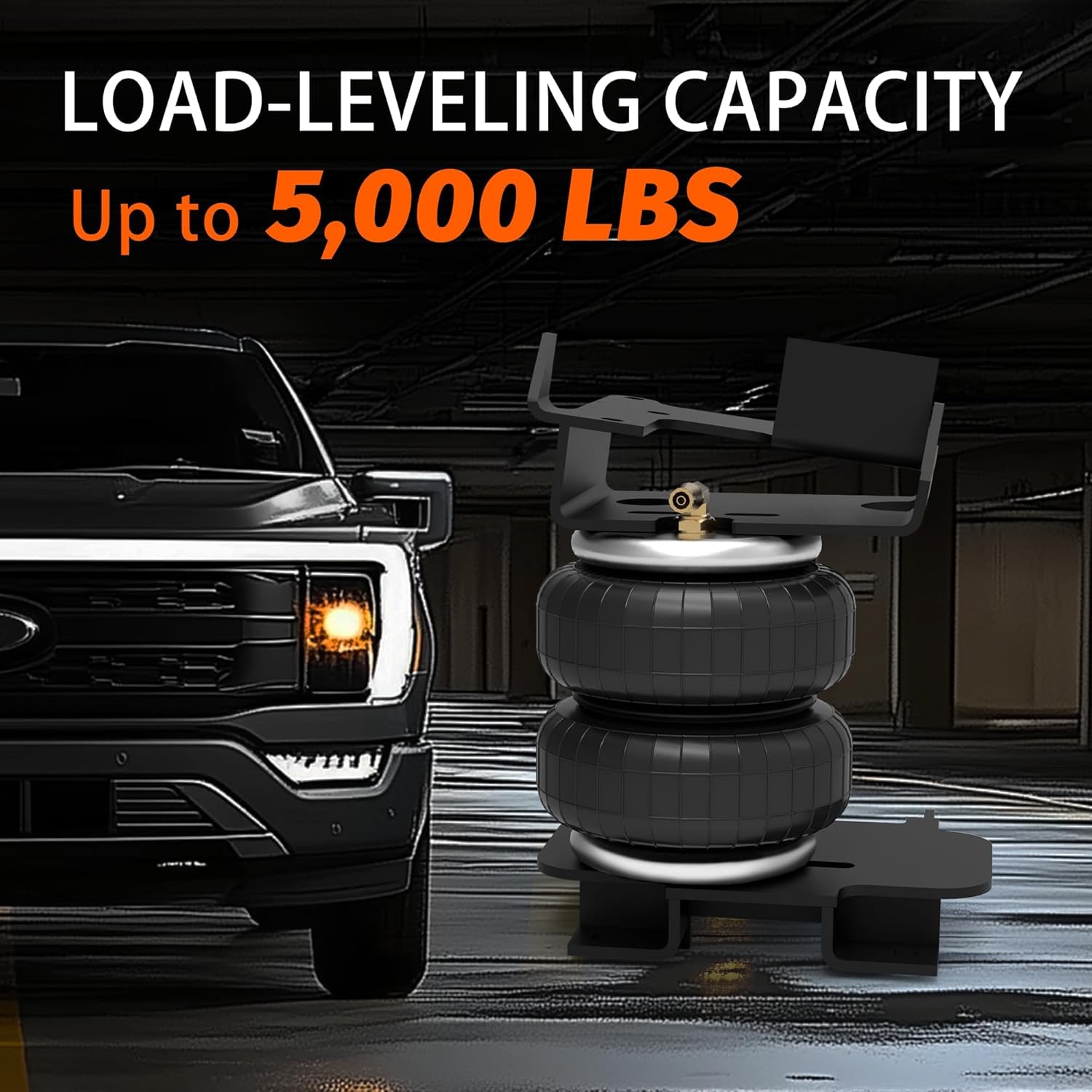 DEEAGLE 5000lbs for F150 Non-PowerBoost 2WD 4WD Air Bags Suspension Kit (2021-2026), Rear Air Bags for Trucks, 5000Lbs of Load Leveling Capacity (57355)