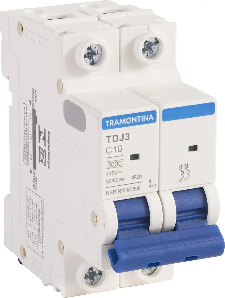 Tramontina Disjuntor TDJ3 2P 16A 3kA curva C